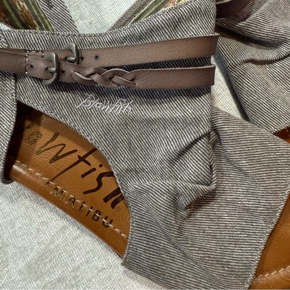 Blowfish Charcoal and Chocolate Strappy Sandals - Picture 2 of 10